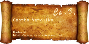 Csorba Veronika névjegykártya