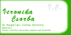 veronika csorba business card